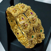 Sona Covering Elegance Glow Austrain And Pota Stone Bangles Set