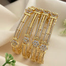 Sona Covering Elegance Glow Austrain And Pota Stone Bangles Set