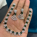 Sona Covering Delicate American Daimond Necklace Set