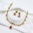 Sona Covering Premium American Diamond Designer Necklace Set
