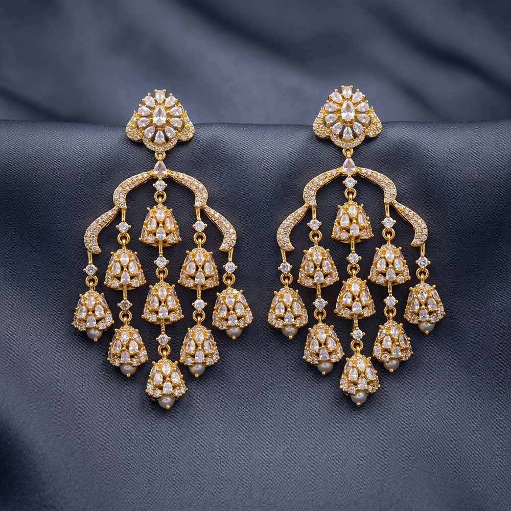 Sona Covering Elegant American Diamond Dangler Earrings 