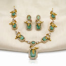 Sona Covering Premium American Diamond Designer Necklace Set