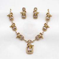 Sona Covering Premium American Diamond Designer Necklace Set