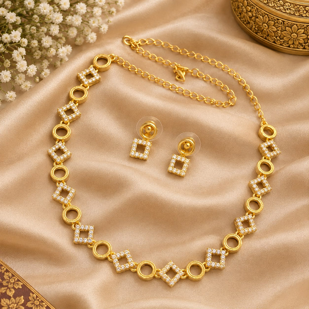 Sona Covering Elegant Austrian Stone Necklace Set