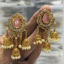 Sona Covering Traditional Pota Stone And Pearl Jhumki Earrings