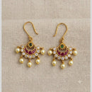 Sona Covering Elegant Pota Stone And Pearl Dangler Earrings