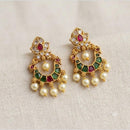 Sona Covering Elegant Pota Stone And Pearl Dangler Earrings