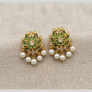 Sona Covering Elegant Pota Stone And Pearl Dangler Earrings
