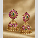 Sona Covering Elegant Pota Stone And Pearl Jhumki Earrings