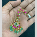 Sona Covering Designer Pota Stone And Pearl Maangtikka