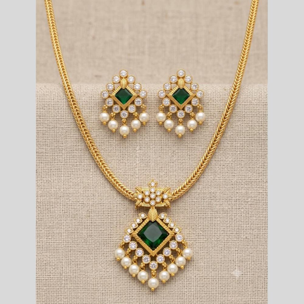 Sona Covering Elegant Austrian Stone And Pearl Necklace Set