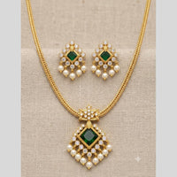 Sona Covering Elegant Austrian Stone And Pearl Necklace Set