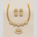 Sona Covering Elegant Pota Stone And Pearl Necklace Set