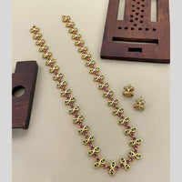Sona Covering Elegant Pota Stone Long Necklace Set
