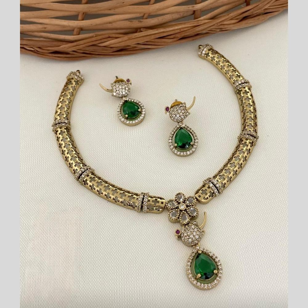 Sona Covering Classic American Diamond Designer Jewellery Necklace Set