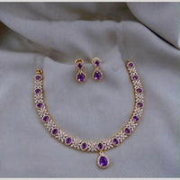 Sona Covering Classic American Diamond Designer Jewellery Necklace Set