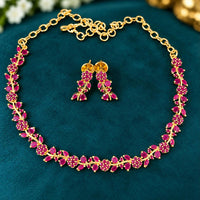 Sona Covering Classic American Diamond Designer Jewellery Necklace Set