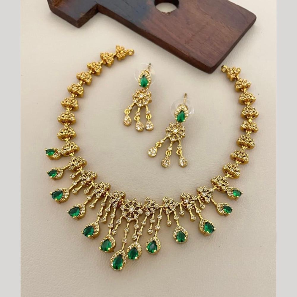 Sona Covering Classic American Diamond Designer Jewellery Necklace Set