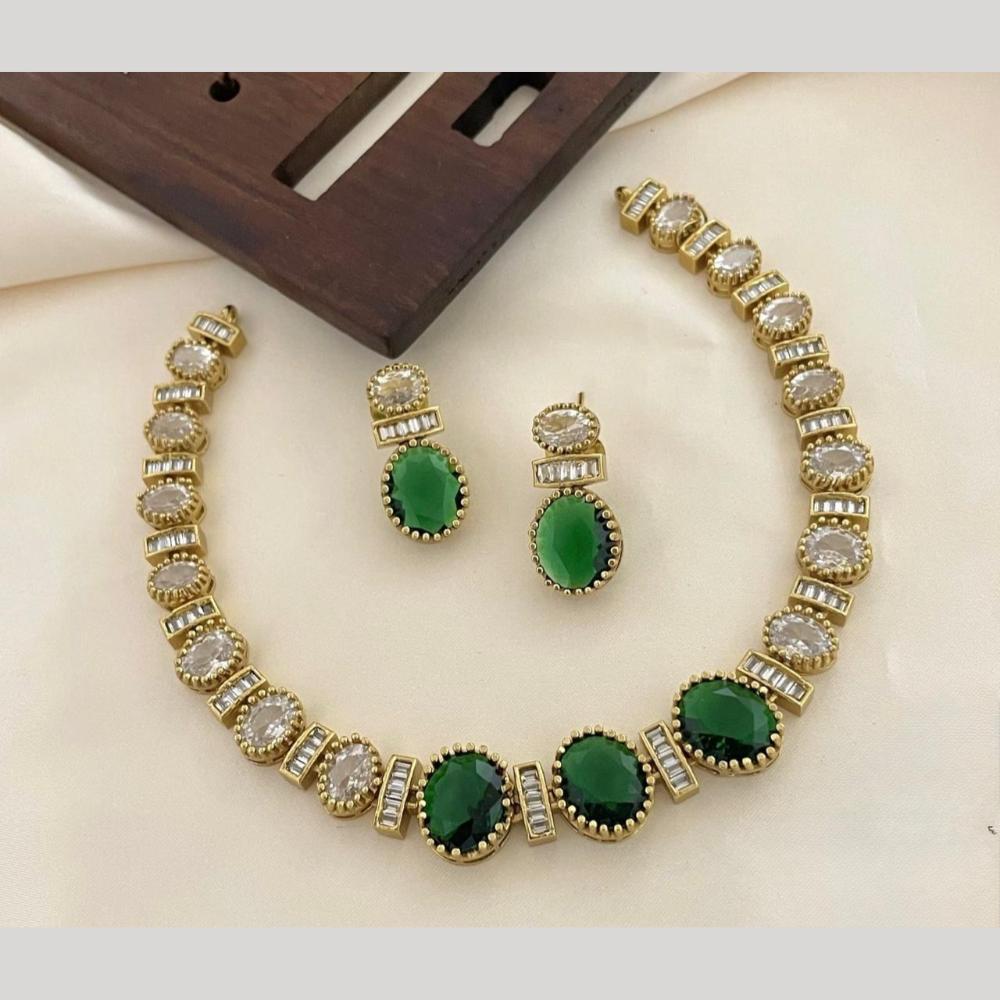 Sona Covering Classic American Diamond Designer Jewellery Necklace Set