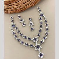 Sona Covering Classic American Diamond Designer Jewellery Necklace Set