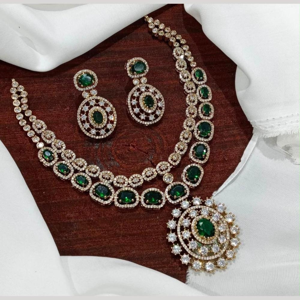 Sona Covering Classic American Diamond Designer Jewellery Necklace Set