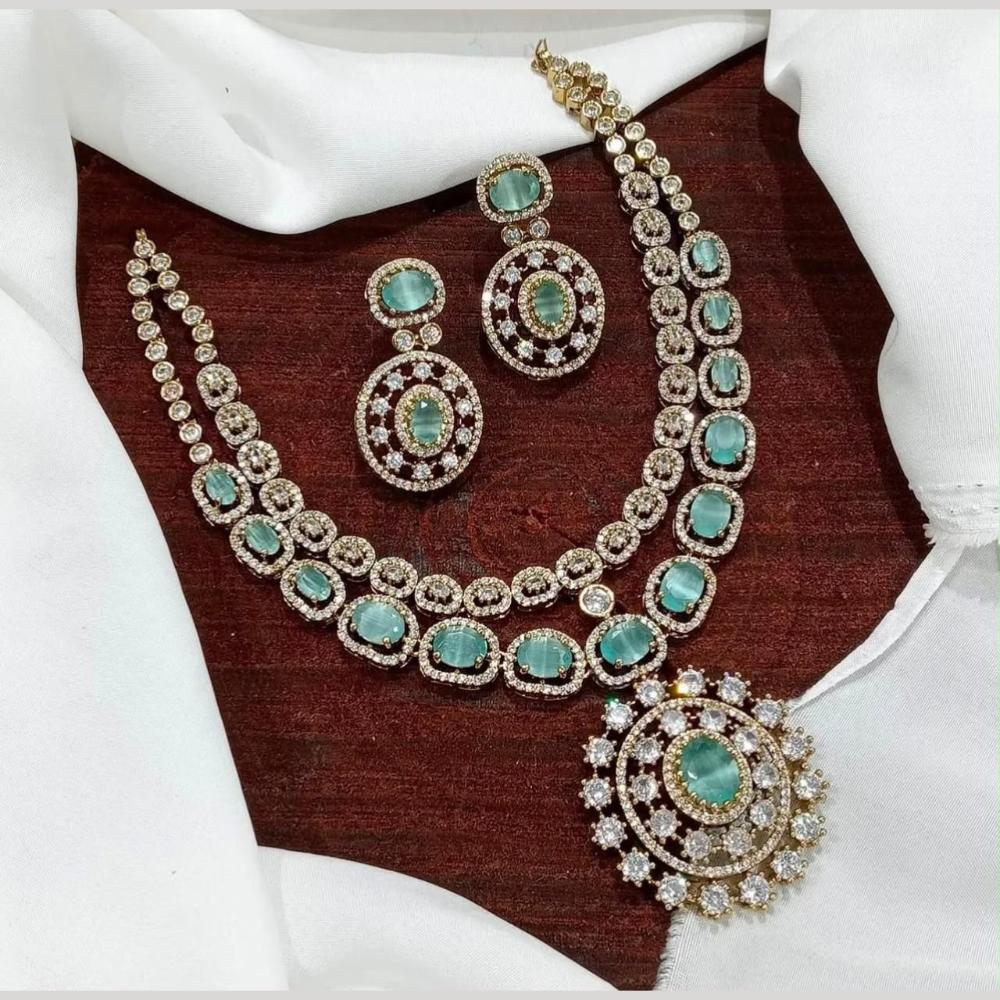 Sona Covering Classic American Diamond Designer Jewellery Necklace Set