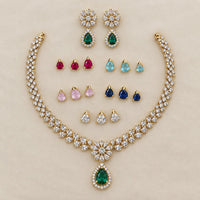 Sona Covering Classic American Diamond Changeable Necklace Set