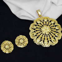 Mahavir Gold Plated Pendant Set