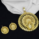 Mahavir Gold Plated Pendant Set