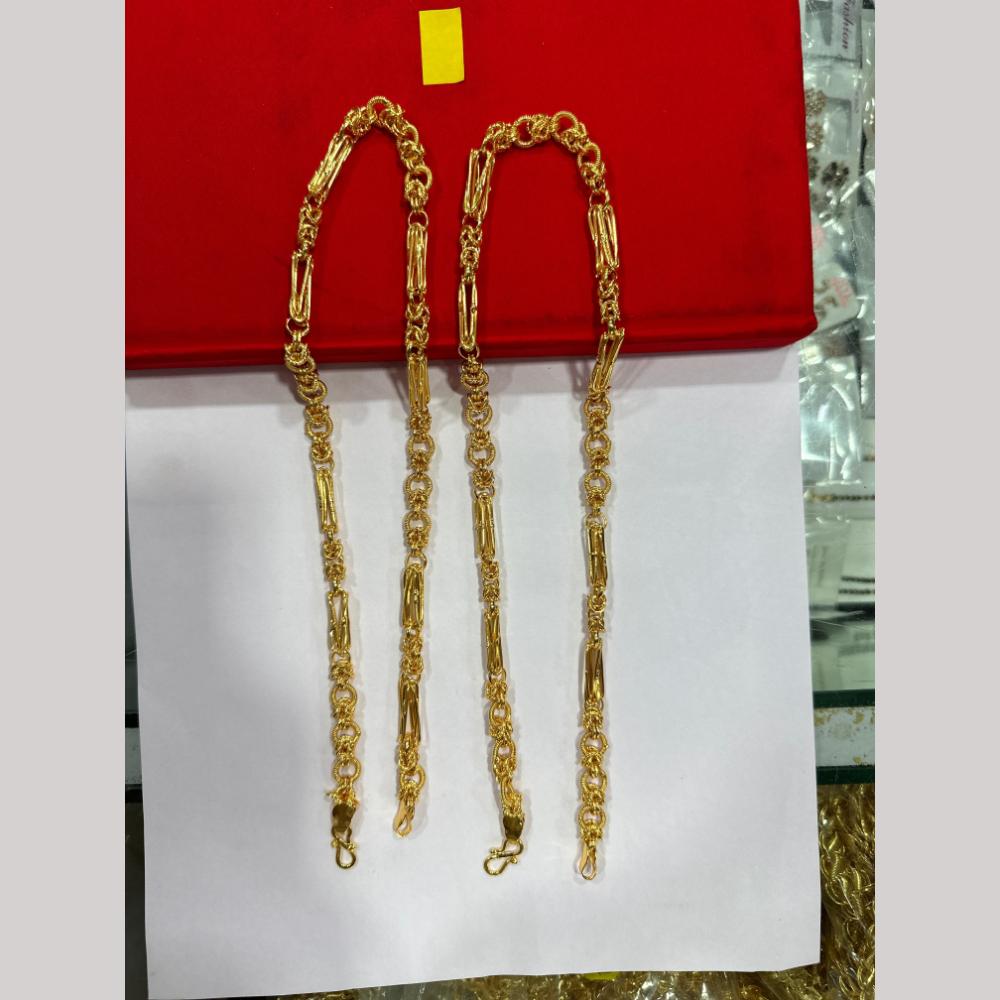 Pooja Sales Elegant Gold Plated Men's Chain