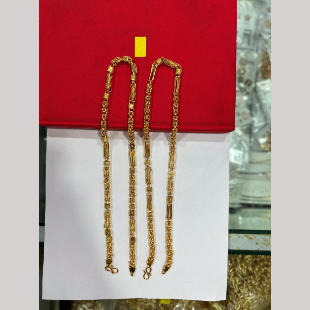 Pooja Sales Elegant Gold Plated Men's Chain