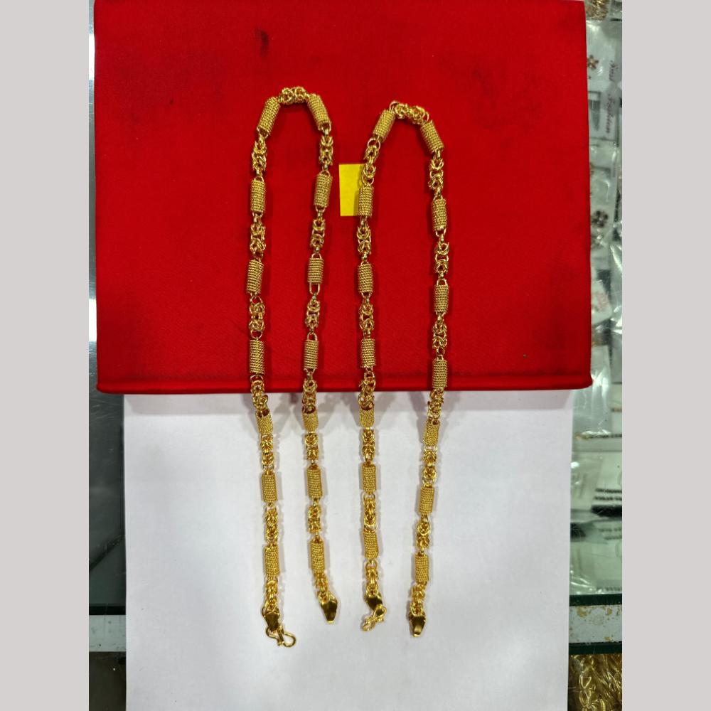Pooja Sales Elegant Gold Plated Men's Chain