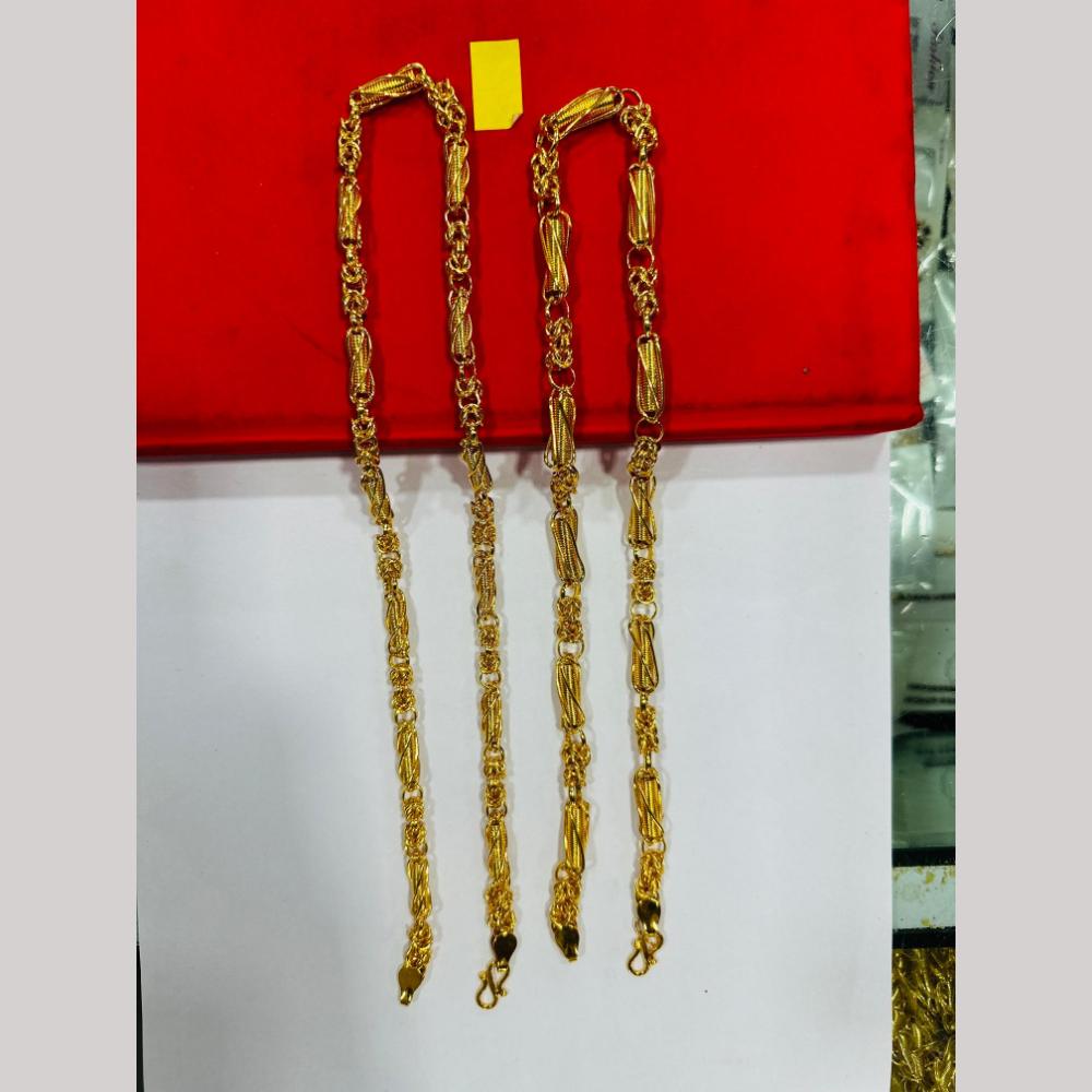 Pooja Sales Elegant Gold Plated Men's Chain