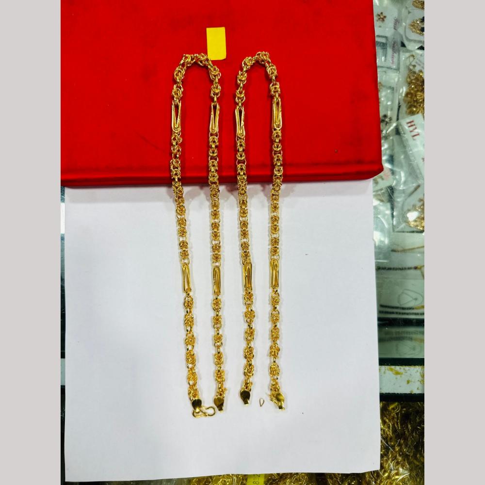 Pooja Sales Elegant Gold Plated Men's Chain
