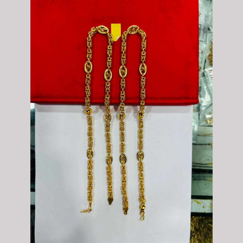 Pooja Sales Elegant Gold Plated Men's Chain