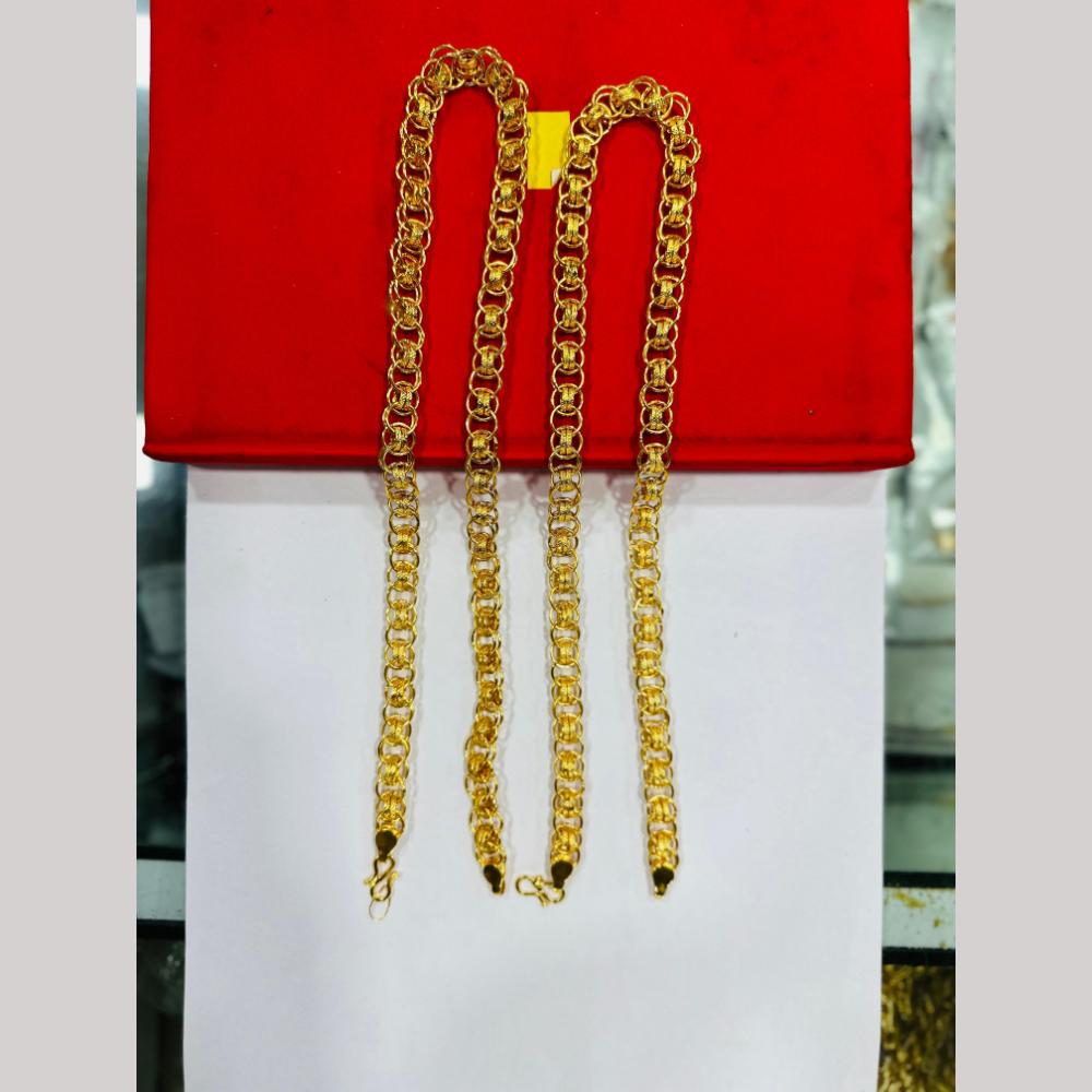 Pooja Sales Elegant Gold Plated Men's Chain