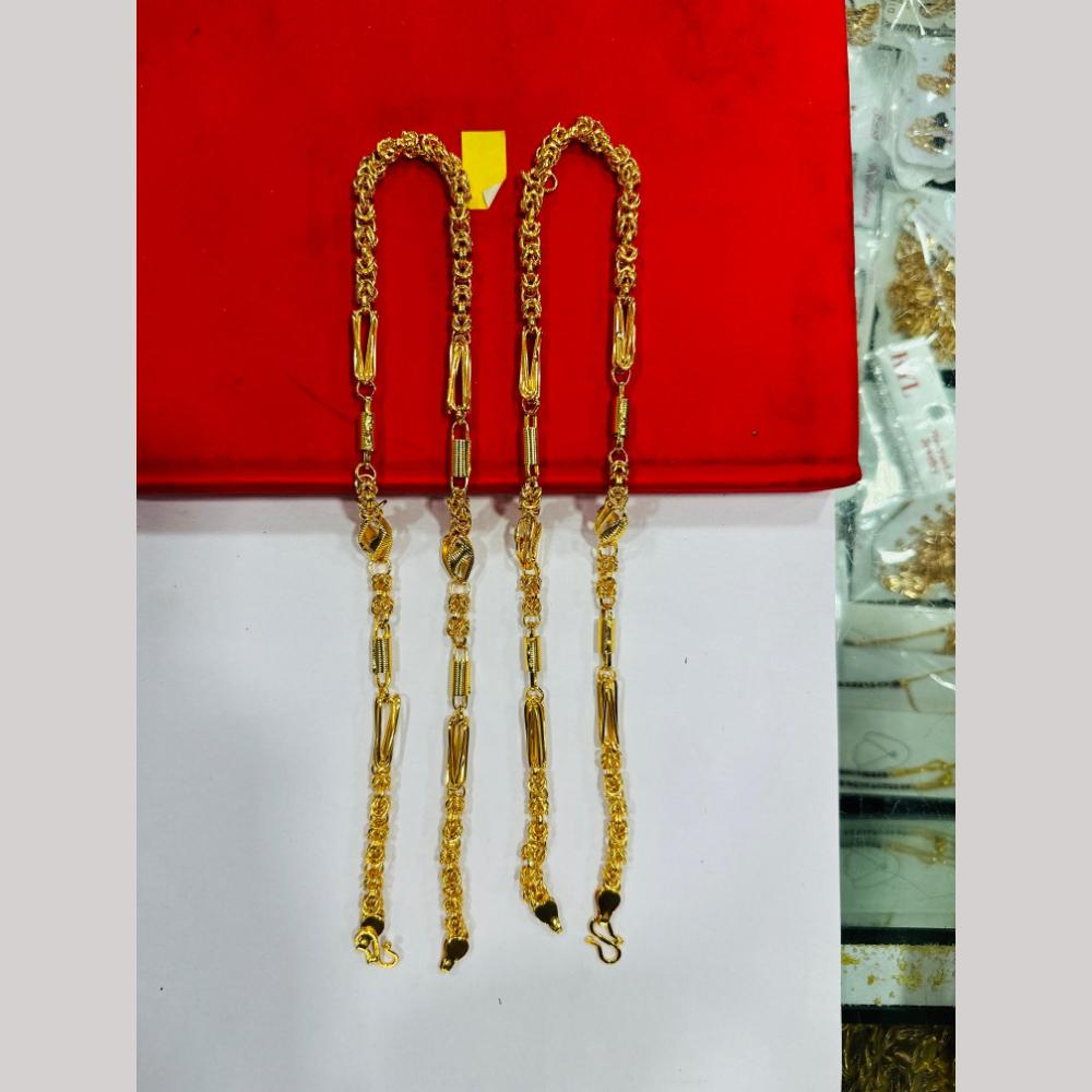 Pooja Sales Elegant Gold Plated Men's Chain