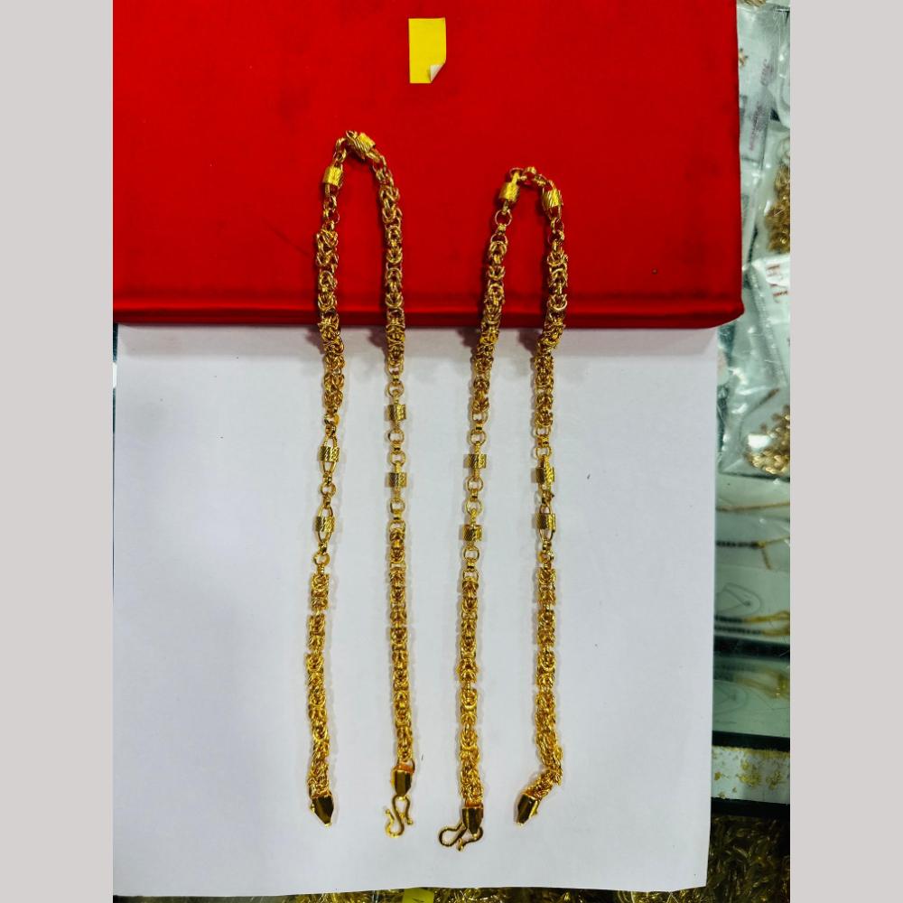 Pooja Sales Elegant Gold Plated Men's Chain