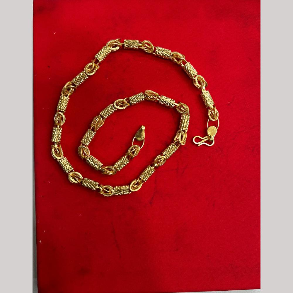Pooja Sales Elegant Gold Plated Men's Chain