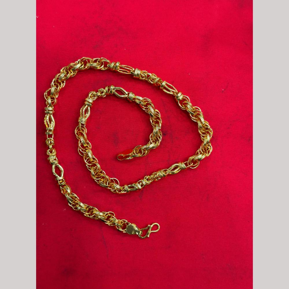 Pooja Sales Elegant Gold Plated Men's Chain