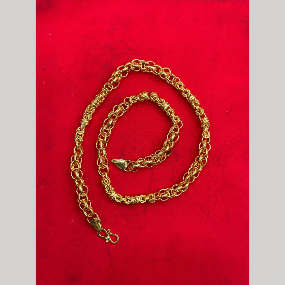 Pooja Sales Elegant Gold Plated Men's Chain