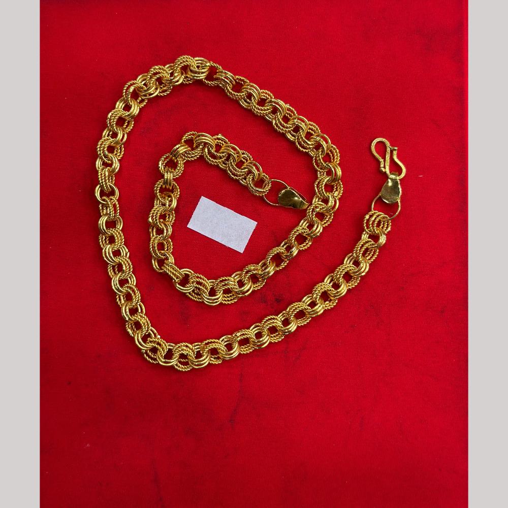 Pooja Sales Elegant Gold Plated Men's Chain