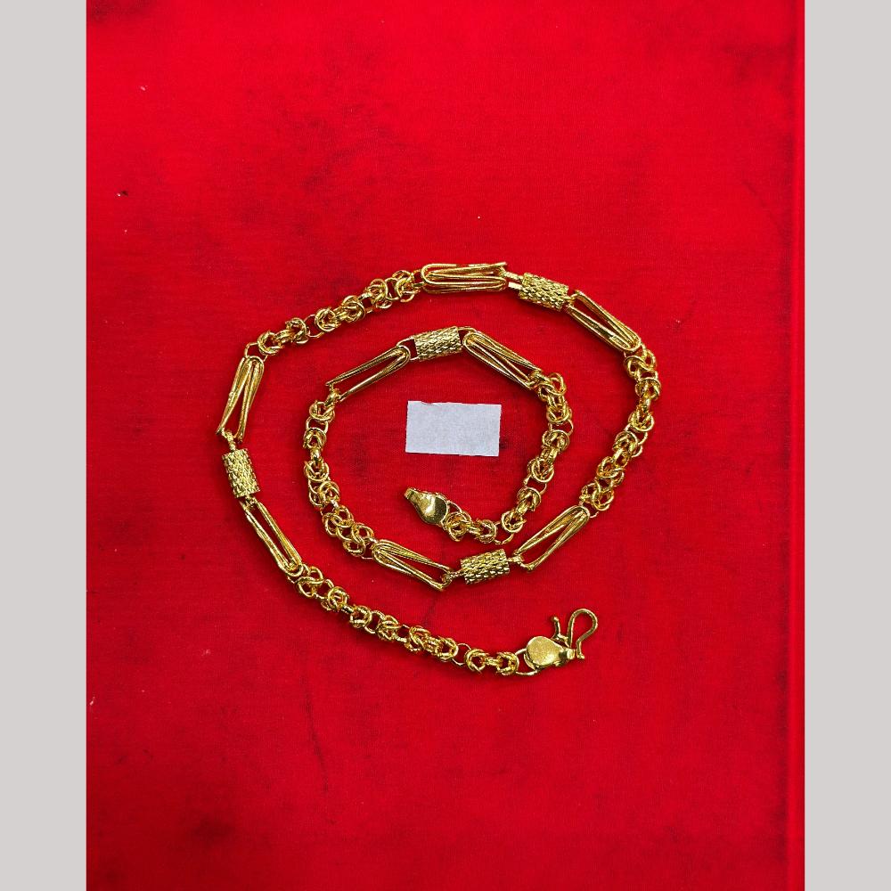 Pooja Sales Elegant Gold Plated Men's Chain