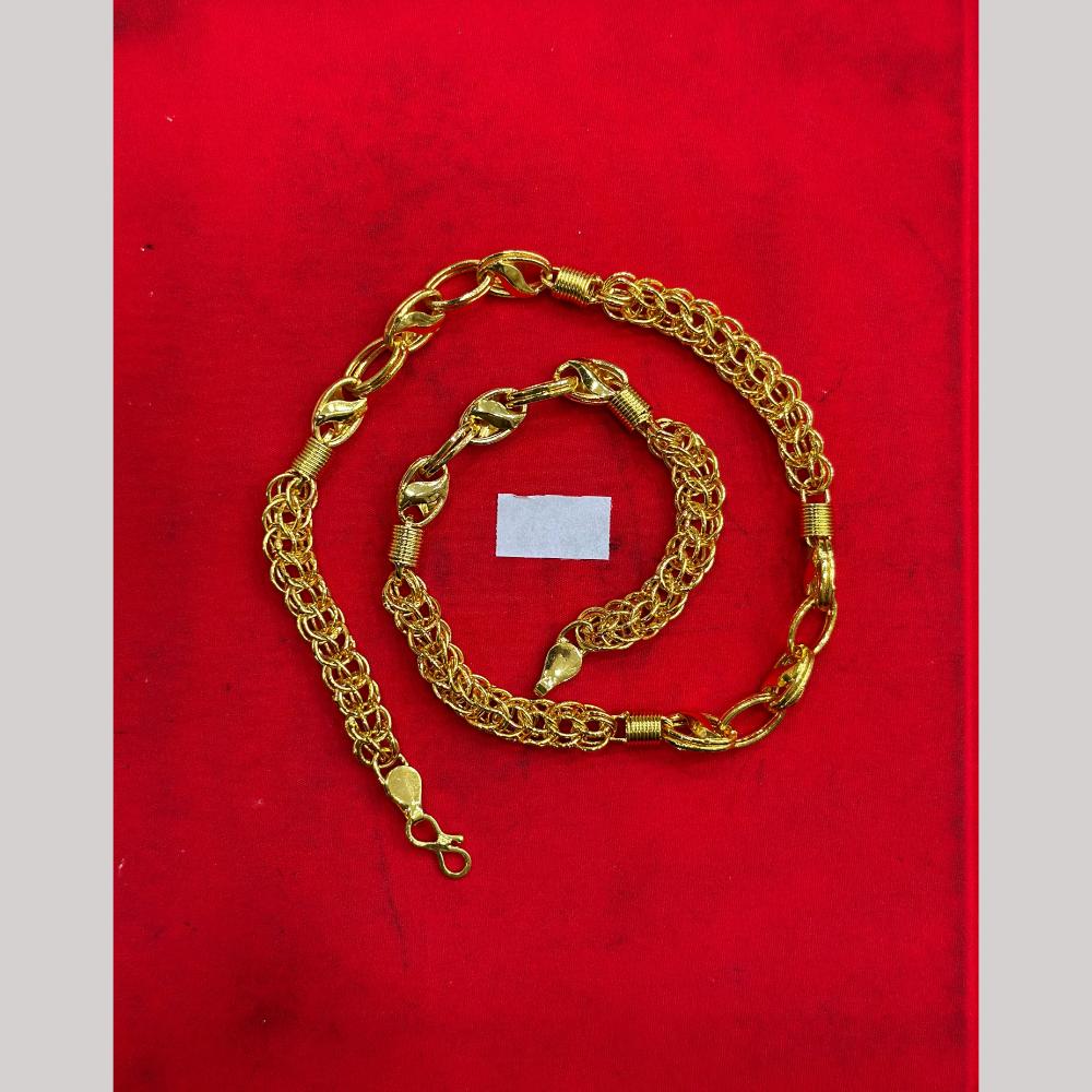 Pooja Sales Elegant Gold Plated Men's Chain