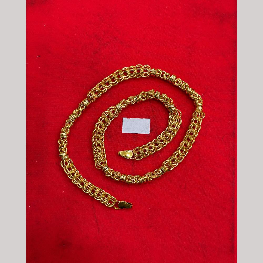 Pooja Sales Elegant Gold Plated Men's Chain