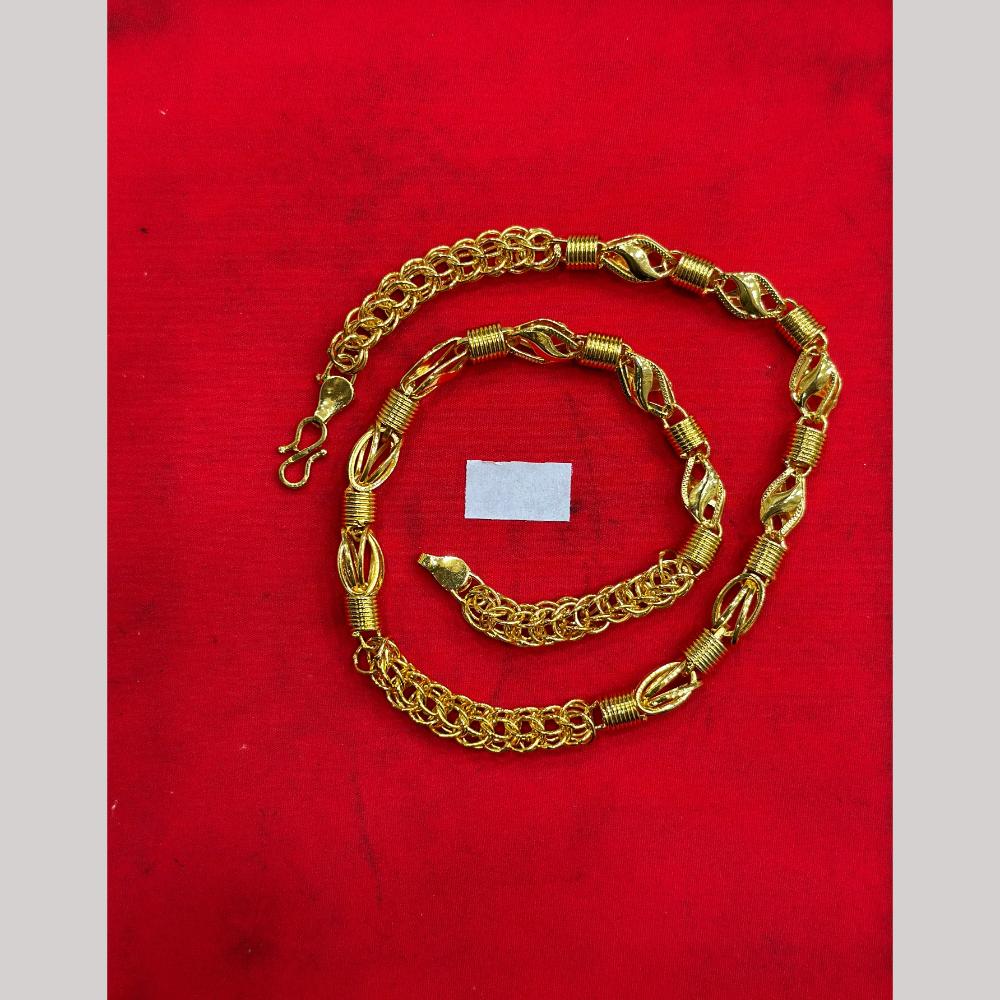 Pooja Sales Elegant Gold Plated Men's Chain
