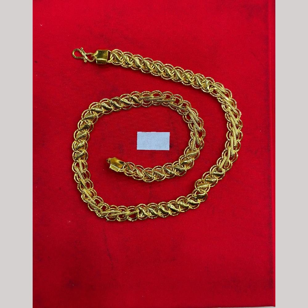 Pooja Sales Elegant Gold Plated Men's Chain