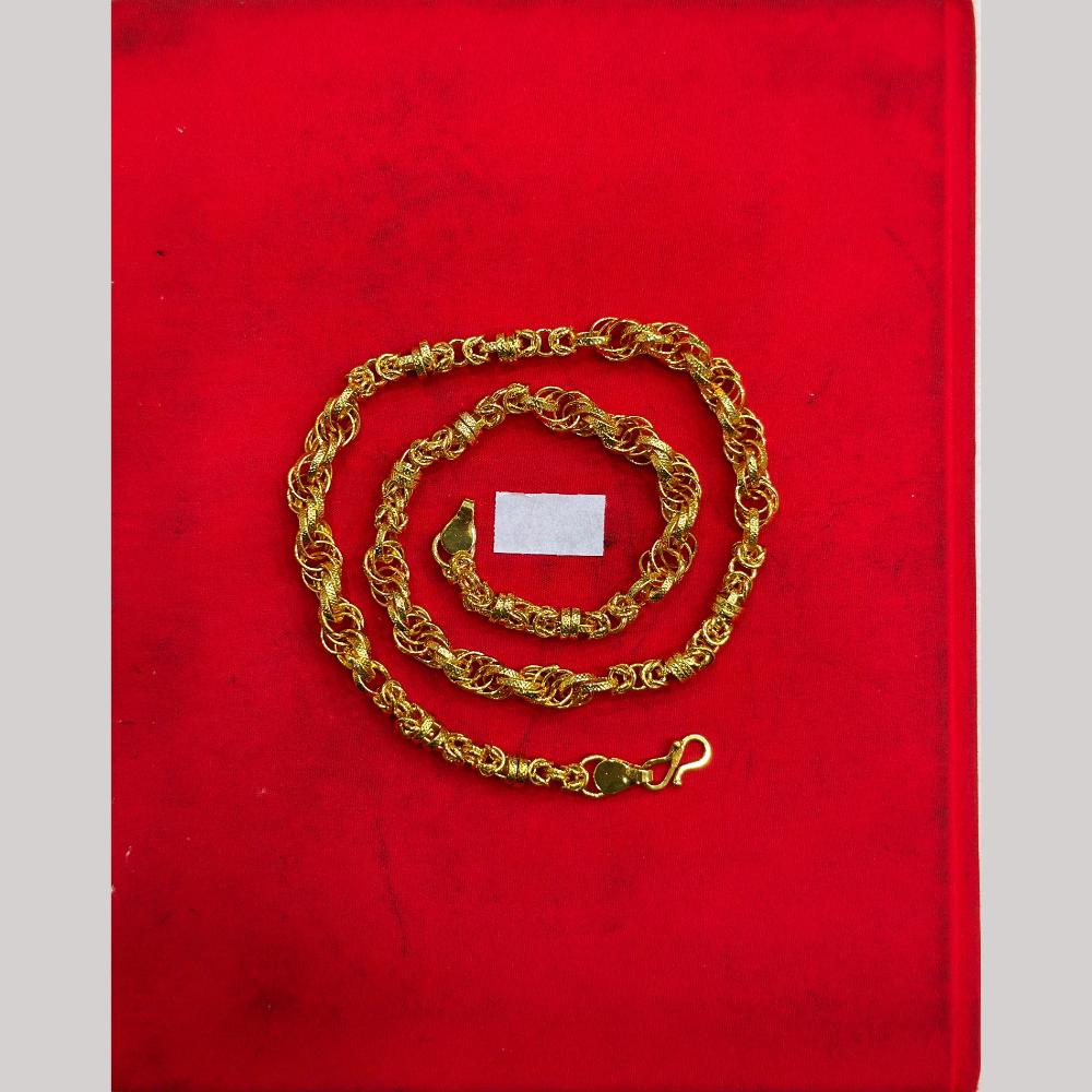 Pooja Sales Elegant Gold Plated Men's Chain