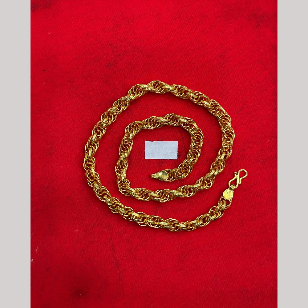 Pooja Sales Elegant Gold Plated Men's Chain