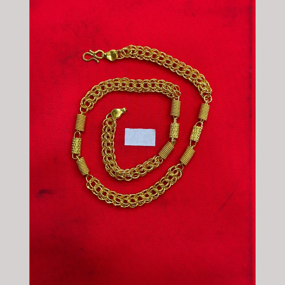 Pooja Sales Elegant Gold Plated Men's Chain